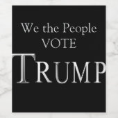 ÉTIQUETTE POUR BOUTEILLES DE VIN TRUMP (Étiquettes simples)