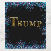 ÉTIQUETTE POUR BOUTEILLES DE VIN TRUMP (Étiquettes simples)
