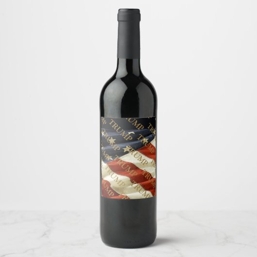 ÉTIQUETTE POUR BOUTEILLES DE VIN TRUMP (Devant)