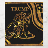 ÉTIQUETTE POUR BOUTEILLES DE VIN TRUMP (Étiquettes simples)