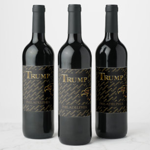 ÉTIQUETTE POUR BOUTEILLES DE VIN TRUMP