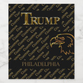 ÉTIQUETTE POUR BOUTEILLES DE VIN TRUMP (Étiquettes simples)