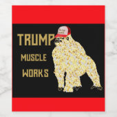 ÉTIQUETTE POUR BOUTEILLES DE VIN TRUMP (Étiquettes simples)