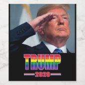 Étiquette Pour Bouteilles De Vin Trump 2020 : les gays pour Trump (Étiquettes simples)
