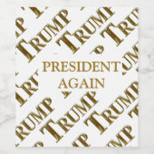 ÉTIQUETTE POUR BOUTEILLES DE VIN TRUMP 2021 (Étiquettes simples)