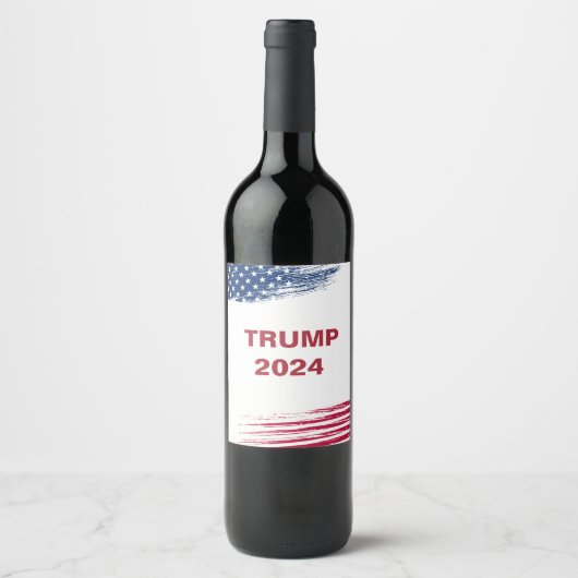 Étiquette Pour Bouteilles De Vin Trump 2024 (Devant)