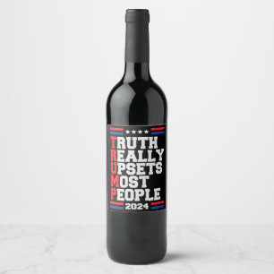 Étiquette Pour Bouteilles De Vin Trump 2024