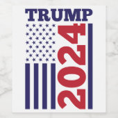 Étiquette Pour Bouteilles De Vin Trump 2024 (Étiquettes simples)