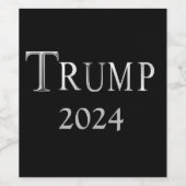 ÉTIQUETTE POUR BOUTEILLES DE VIN TRUMP 2024 (Étiquettes simples)
