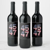 Étiquette Pour Bouteilles De Vin Trump 2024 45 47 (Bouteilles)