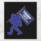 Étiquette Pour Bouteilles De Vin Trump 2024 Bigfoot (Étiquettes simples)