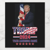 Étiquette Pour Bouteilles De Vin Trump 2024 - Reprendre l'Amérique (Étiquettes simples)