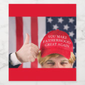 Étiquette Pour Bouteilles De Vin Trump et la paternité (Étiquettes simples)