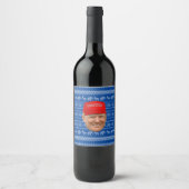 Étiquette Pour Bouteilles De Vin TRUMP MAGA Noël (Devant)