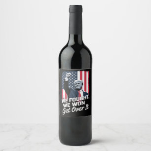 Étiquette Pour Bouteilles De Vin Trump va s'en remettre à Trump Victory 47e Préside