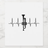 Étiquette Pour Bouteilles De Vin Trumpet Hearbeat (Étiquettes simples)