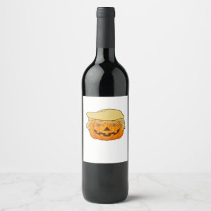 Étiquette Pour Bouteilles De Vin Trumpkin Halloween Funny Classic - Base Fall Slot