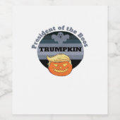 Étiquette Pour Bouteilles De Vin Trumpkin, Président De L'Halloween Boos (Étiquettes simples)