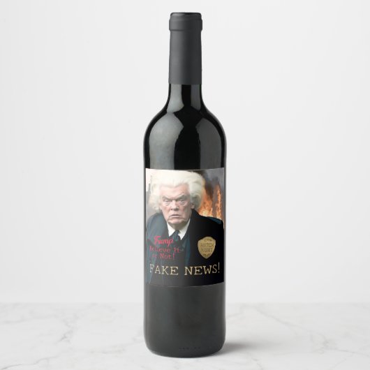 Étiquette Pour Bouteilles De Vin Trump's Witch Hunt (Devant)
