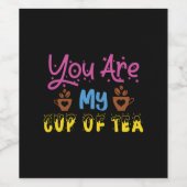 Étiquette Pour Bouteilles De Vin Tu Es Ma Tasse De Thé Valentine (Étiquettes simples)