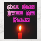 Étiquette Pour Bouteilles De Vin Tu Peux M'Appeler Bébé (Étiquettes simples)