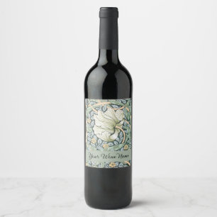 Étiquette Pour Bouteilles De Vin Tulipes Pimpernel Art Botanique de William Morris