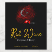 Étiquette Pour Bouteilles De Vin Turkey flag (Étiquettes simples)