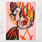 Étiquette Pour Bouteilles De Vin Turkey leaf (Étiquettes simples)