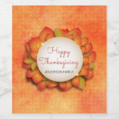 Étiquette Pour Bouteilles De Vin Turquie Et Wreath (Étiquettes simples)