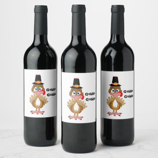 Étiquette Pour Bouteilles De Vin Turquie Thanksgiving comique (Bouteilles)