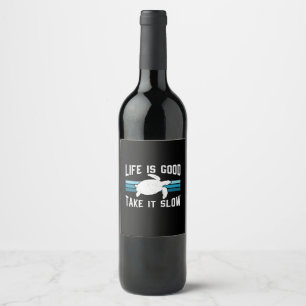 Étiquette Pour Bouteilles De Vin Turtle Lover   La vie est bonne