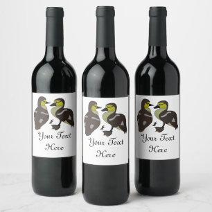 Étiquette Pour Bouteilles De Vin Twin Muscovy Duckling