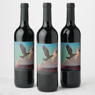 Étiquette Pour Bouteilles De Vin Two Eagles, 1933 par Maynard Dixon