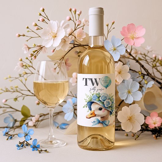 Étiquette Pour Bouteilles De Vin Two Silly Goose Boy Birthday 