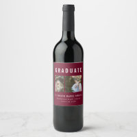Type graduation multi photo wine label