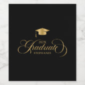 Étiquette Pour Bouteilles De Vin Typographie de script or élégant (Étiquettes simples)