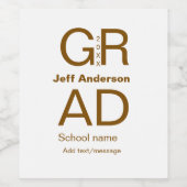 Étiquette Pour Bouteilles De Vin Typographie moderne graduation simple minimum c (Étiquettes simples)