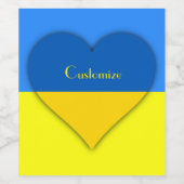 Étiquette Pour Bouteilles De Vin Ukraine Drapeau bleu jaune Thunder_Cove (Étiquettes simples)