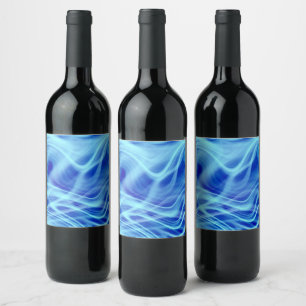 Étiquette Pour Bouteilles De Vin Un brouillard bleu mystique