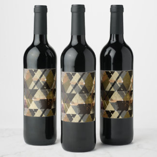 Étiquette Pour Bouteilles De Vin Un design abstrait moderne