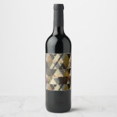 Étiquette Pour Bouteilles De Vin Un design abstrait moderne (Devant)