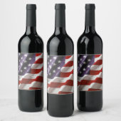 Étiquette Pour Bouteilles De Vin Un drapeau américain (Bouteilles)