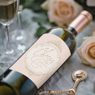 Étiquette Pour Bouteilles De Vin Un Mariage romantique français brille l'amour ID87