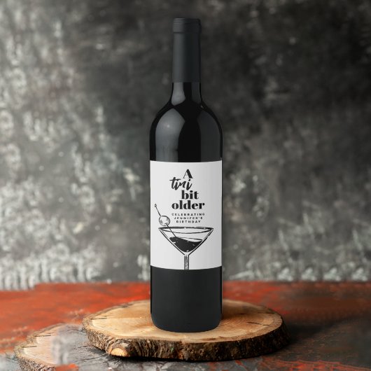 Étiquette Pour Bouteilles De Vin Un Tini Un Peu Plus Ancien Martini