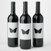 Étiquette Pour Bouteilles De Vin Une citation simple dans un simple papillon (Bouteilles)