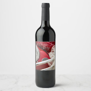Étiquette Pour Bouteilles De Vin Une histoire classique d'amour de voiture