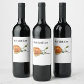 Étiquette Pour Bouteilles De Vin Une seule bouture de rose (Bouteilles)