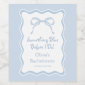 Étiquette Pour Bouteilles De Vin Une soirée Bachelorette Bleue (Étiquettes simples)