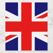 Étiquette Pour Bouteilles De Vin Union Jack (Étiquettes simples)
