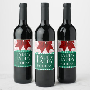 ÉTIQUETTE POUR BOUTEILLES DE VIN VACANCES ART DÉCO